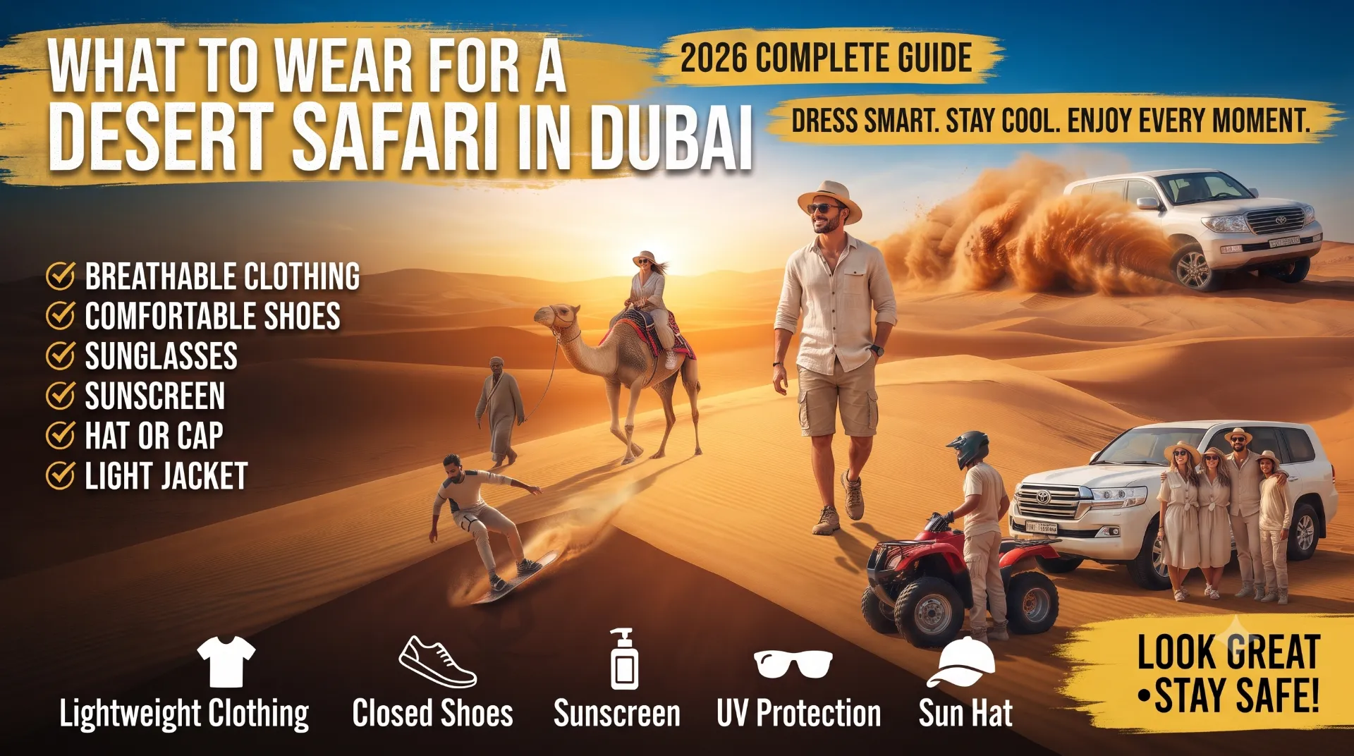 What to Wear for a Desert Safari in Dubai (2026 Guide) — BashDubai Dubai desert safari guide
